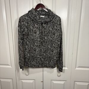 Maurices Gray Patterned Women's Cowl Neck Sweater